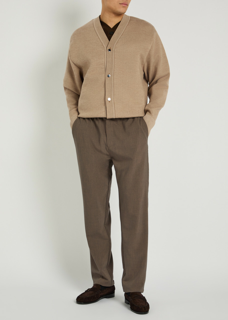 Jacquemus Le Cardigan Doppio Merino Wool-blend Cardigan Beige