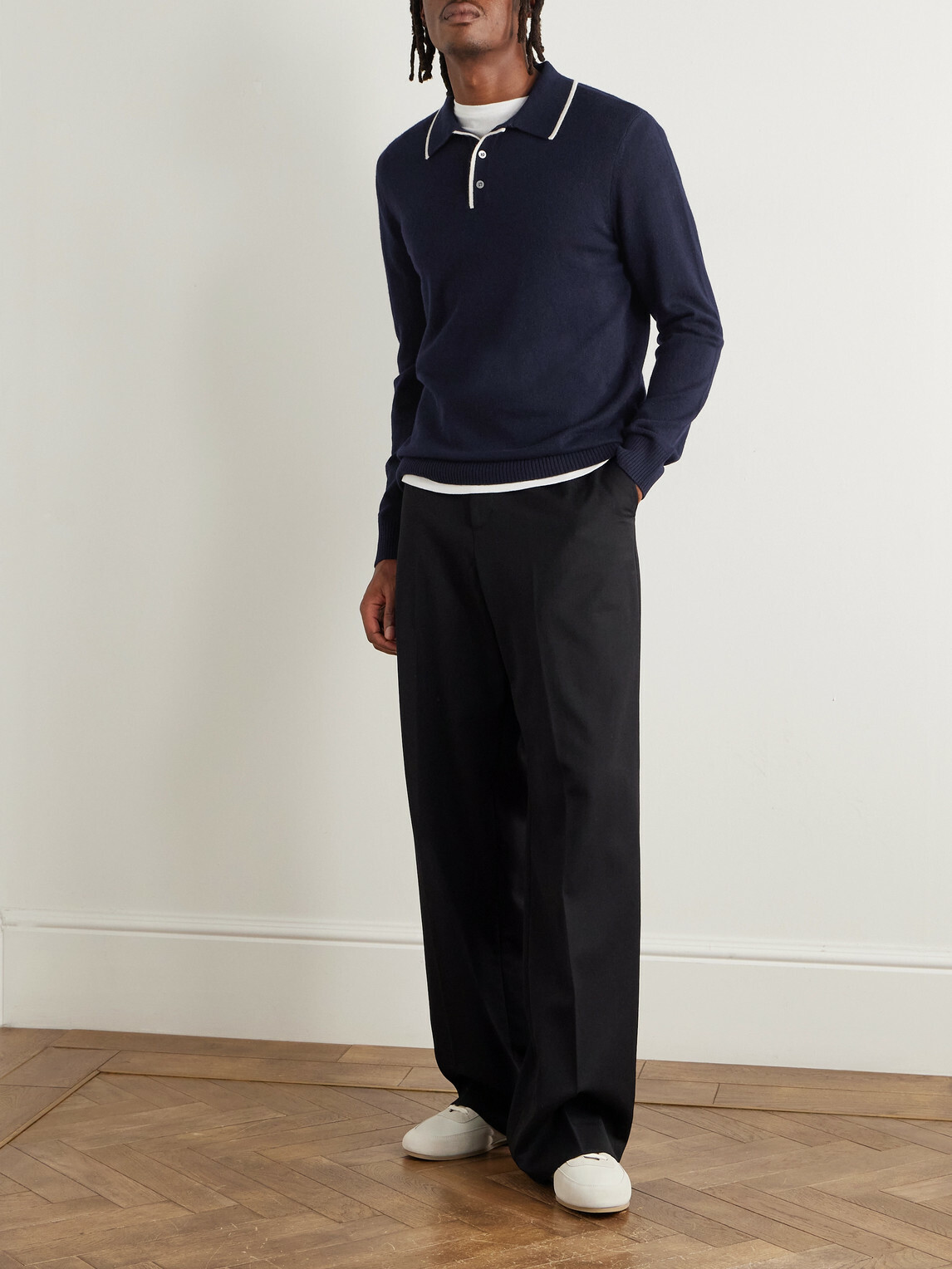 Mr P. - Cashmere Polo Sweater - Blue