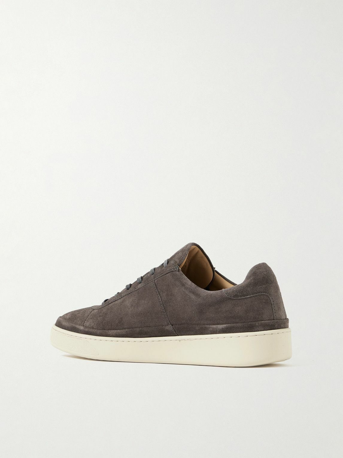 Mulo - Waxed-Suede Sneakers - Gray