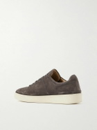 Mulo - Waxed-Suede Sneakers - Gray