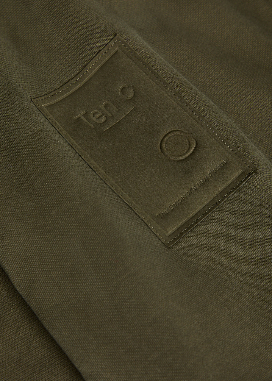 Ten C Straight-leg Cotton Sweatpants Olive
