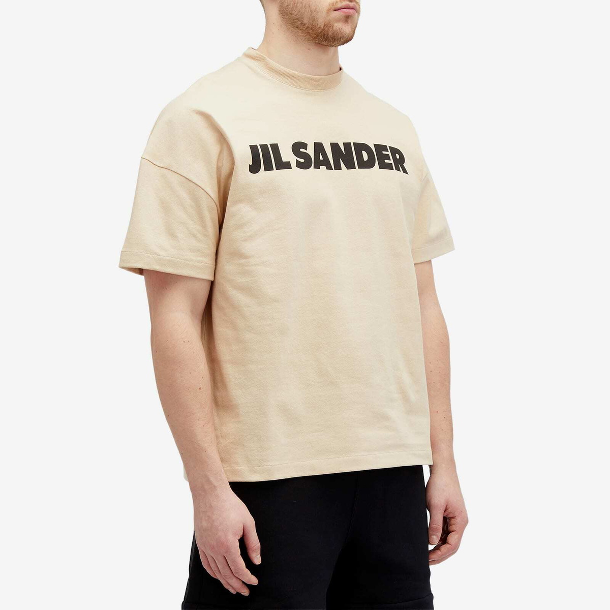 【JIL SANDER】(W) Jil Sander Logo T-Shirt Dark Sand Jil Sander logo-print 