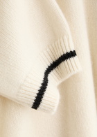 Frame Stripe-trim Cashmere T-shirt Cream