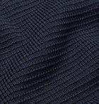 NN07 - Duncan Slim-Fit Ribbed Wool-Blend Sweater - Men - Navy