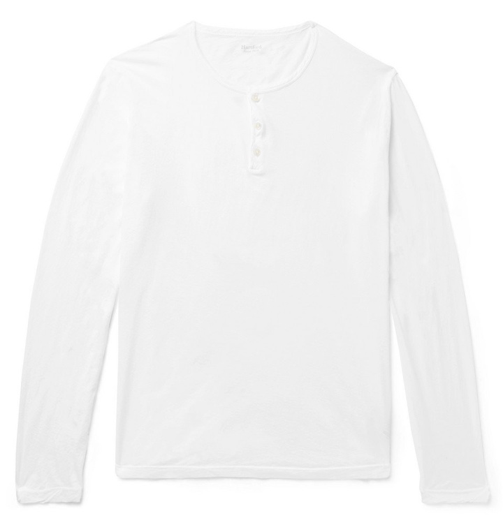 Photo: Hartford - Cotton-Jersey Henley T-Shirt - Men - White