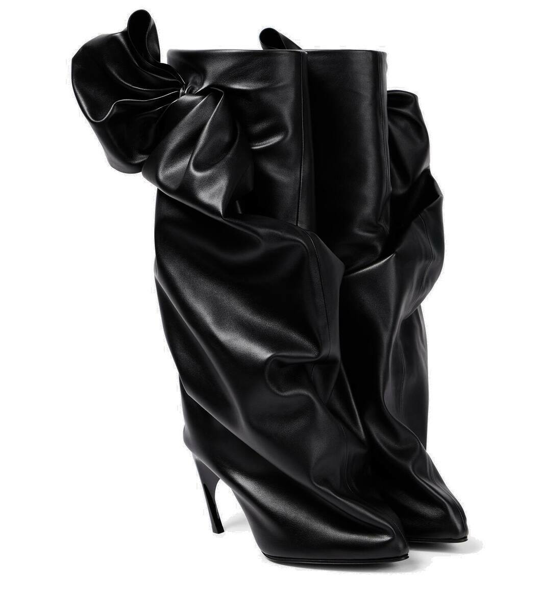 美品 ALEXANDER McQUEEN 38 フェイクファー ポンチョ Alexander McQueen Leather knee-high boots Alexander McQueen