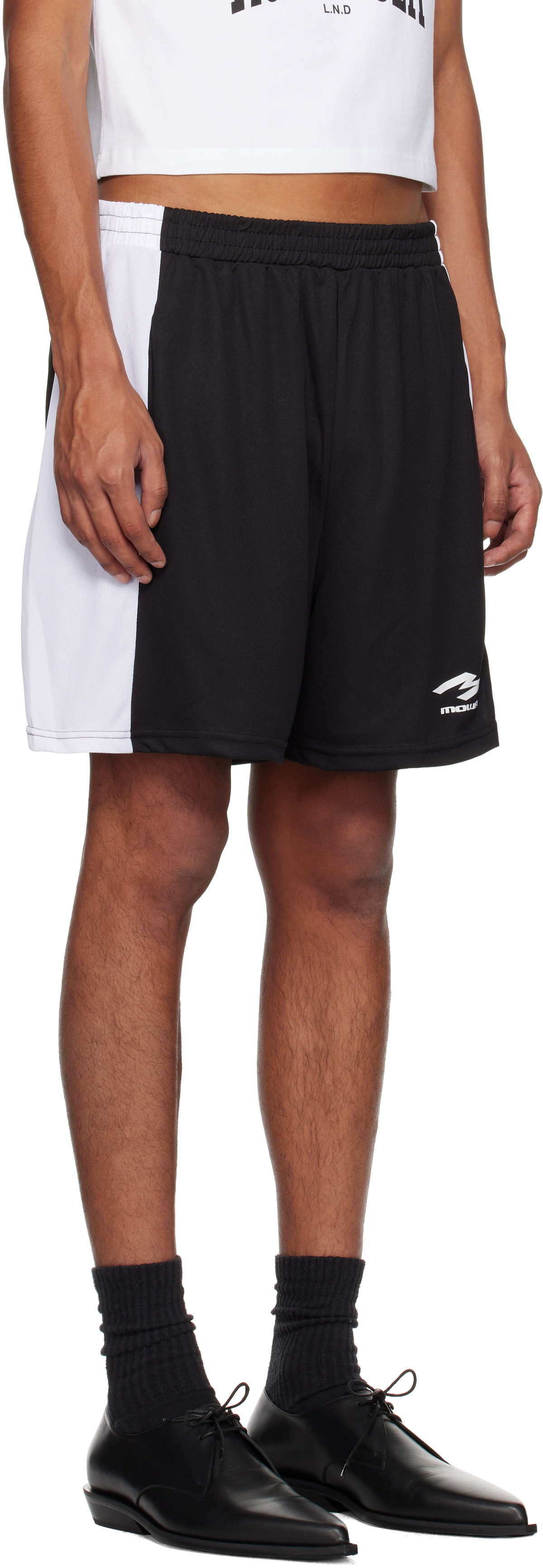 Mowalola Black & White Sucker Shorts