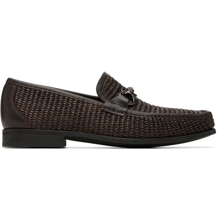 Photo: Ferragamo Brown Gancini Ornament Loafers