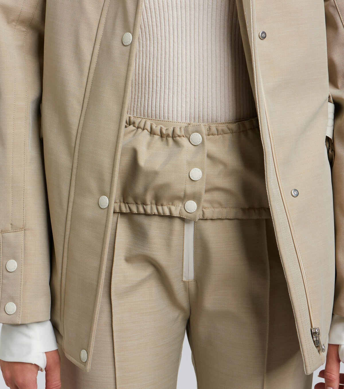 Yves Salomon Belted shearling-trimmed ski jacket