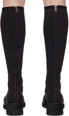 AMOMENTO Black Scuba Long Boots