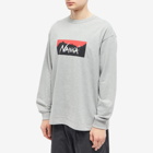 Nanga Men's Long Sleeve Eco Hybrid Box Logo T-Shirt in Light Grey