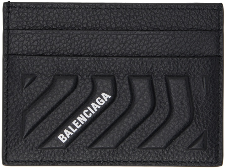 Photo: Balenciaga Black Embossed Card Holder