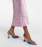 Amina Muaddi Begum embellished leather slingback pumps