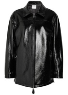 Courrèges Quilted Faux Patent Leather Jacket Black
