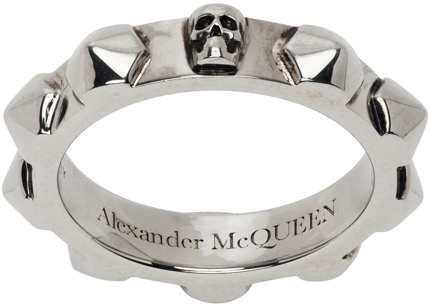 Alexander McQueen Silver Stud Ring