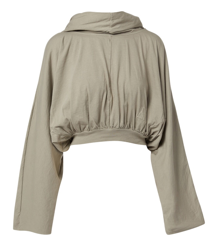 Photo: Rick Owens DRKSHDW cropped cotton jersey hoodie