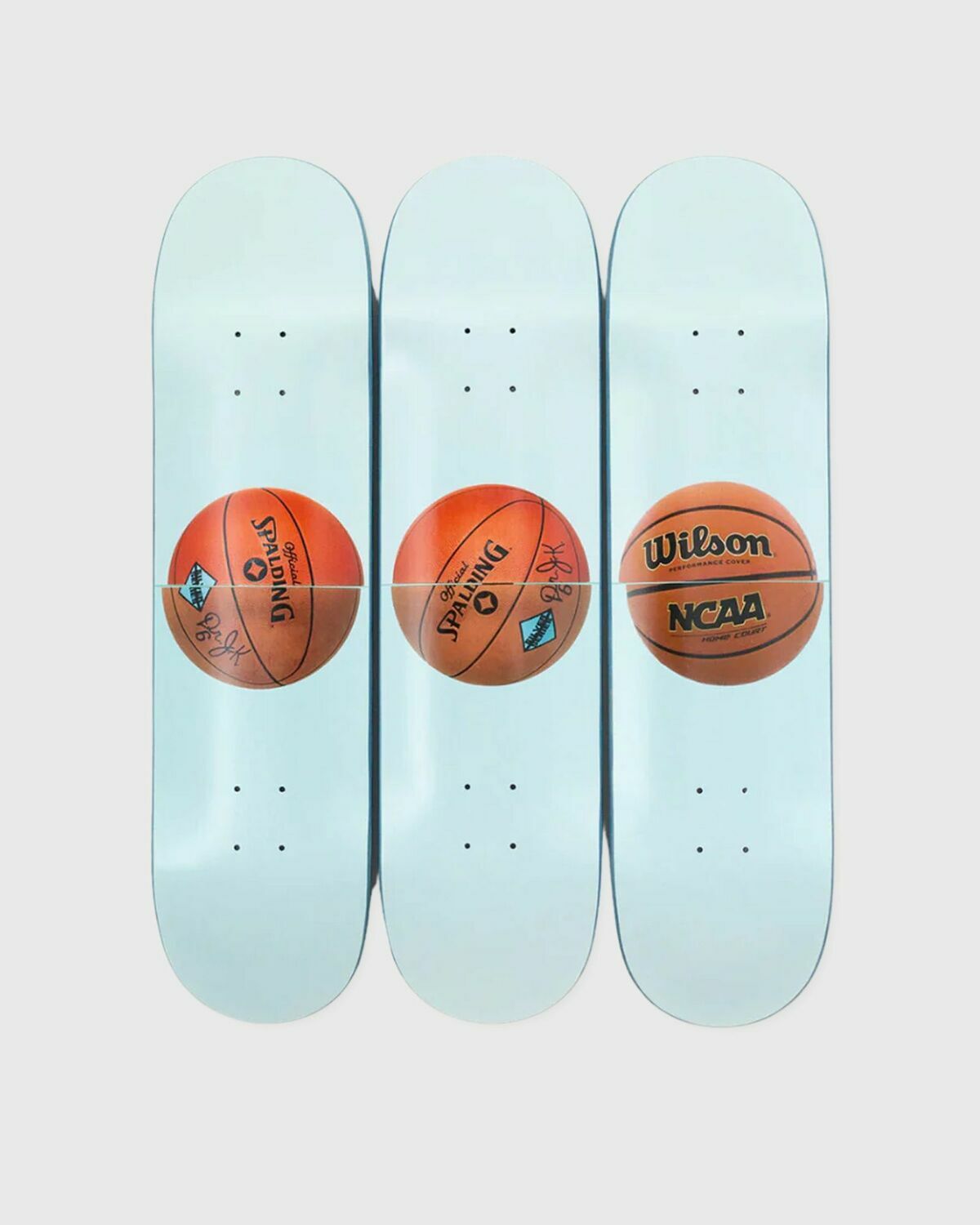 Three Ball 50/50 Tank (Two Spalding Dr. J Silver Series, Wilson Supershot) Skateboard