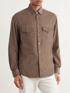 Canali - Cotton-Corduroy Shirt - Brown