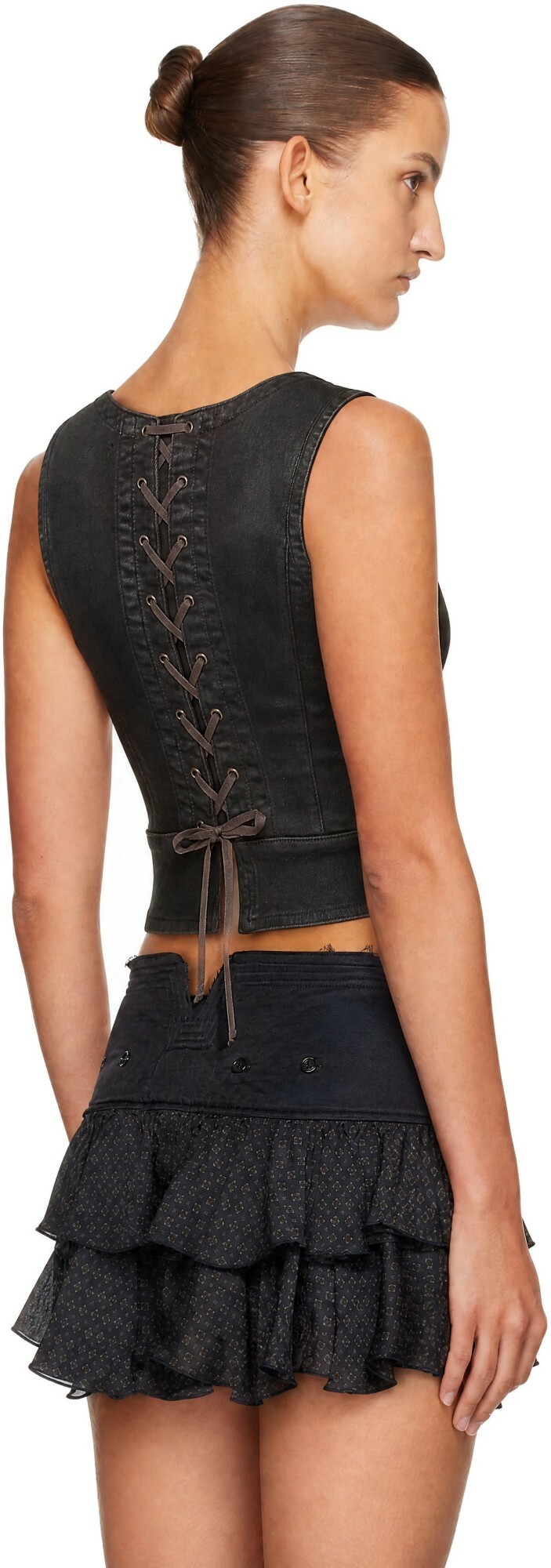 KNWLS Brown Alice Bustier Top