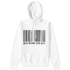 VTMNTS Men's Big Barcode Popover Hoody in White