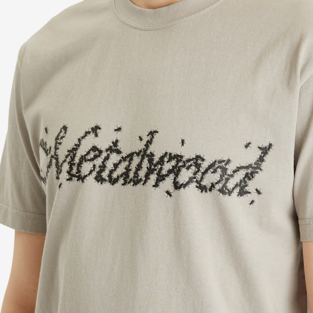 Metalwood Studio Men's Flies T-Shirt in Taupe