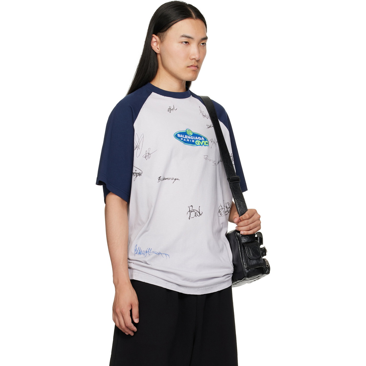 Balenciaga White Raglan Sleeves T-Shirt