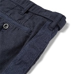 Sacai - Garment-Dyed Cotton-Blend Trousers - Men - Navy