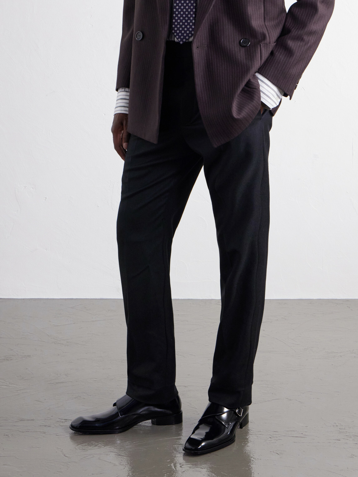 SAINT LAURENT - Connor Leather Oxford Shoes - Black