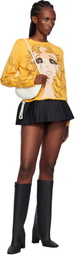 Pushbutton Yellow Crying Girl Fitted Knit Sweater