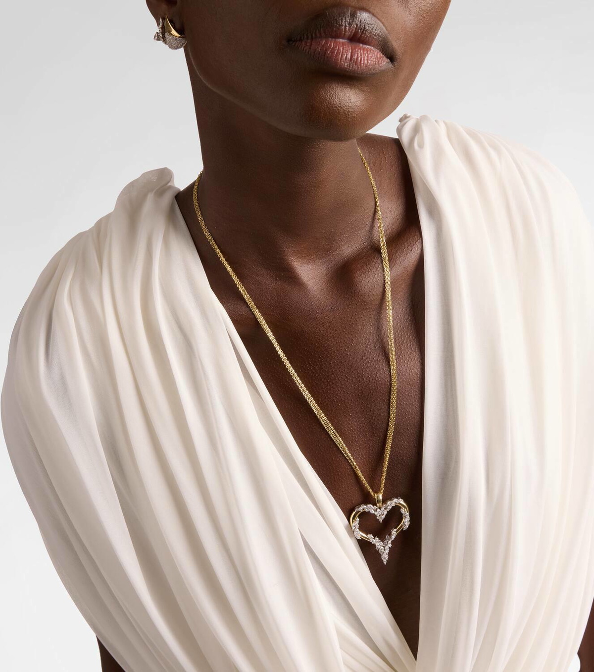 Yeprem Golden Strada 18kt white and yellow gold necklace with diamonds