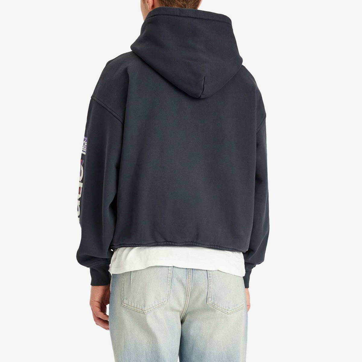Rhude Men's Petrol Patch Hoodie in Vintage Black Rhude