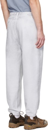 Stone Island Blue 6200003 Organic Cotton Fleece Reflective Sweatpants