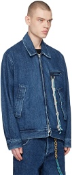 Song for the Mute Indigo Faded Denim jacket