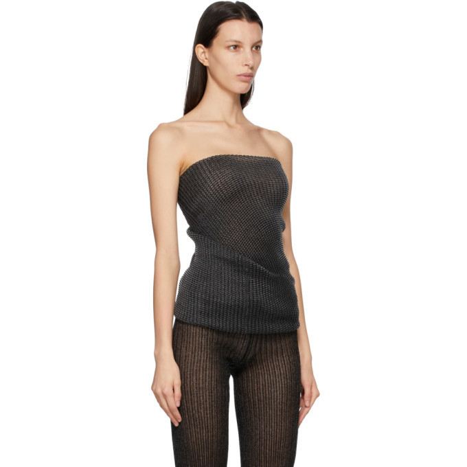 a. roege hove SSENSE Exclusive Black Double Drape Tube Top a