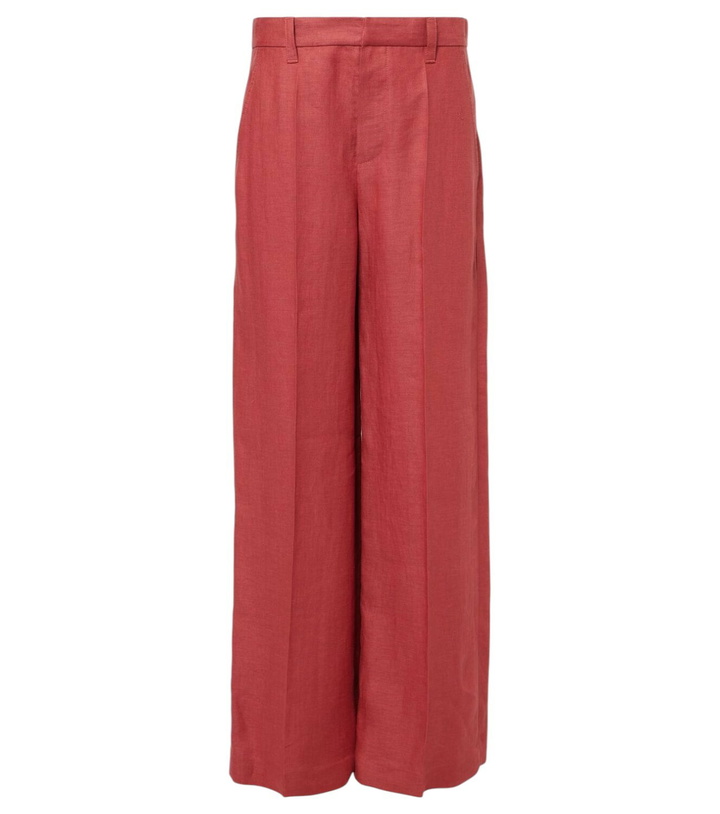 Photo: Brunello Cucinelli Hemp and linen wide-leg pants