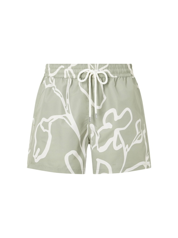 Photo: Frescobol Carioca - Straight-Leg Printed Recycled Swim Shorts - Green