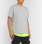 Aloye - Shell-Panelled Cotton-Jersey T-Shirt - Gray