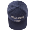 Sporty & Rich Wellness Club Corduroy Cap in Navy/Cream