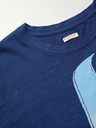 KAPITAL - Laundry Max Indigo-Dyed Printed Cotton-Jersey T-Shirt - Blue