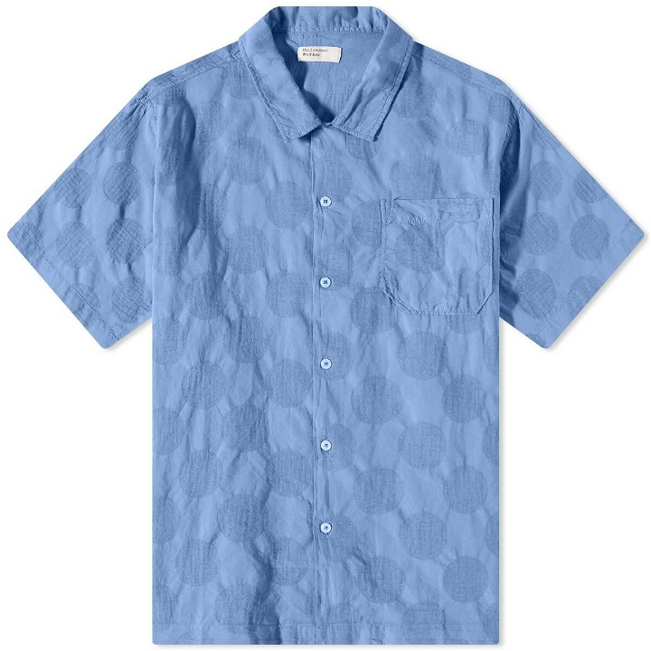 Photo: Universal Works Men's Dot Cotton Road Shirt in Blue
