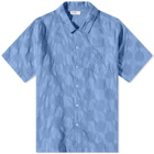 Universal Works Men's Dot Cotton Road Shirt in Blue