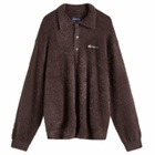 thisisneverthat Men's Knit Polo Shirt in Brown