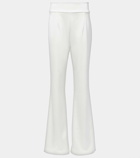 Galvan Bridal Sculpted satin flared pants