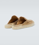 Christian Louboutin Flat Crosta suede espadrille slides