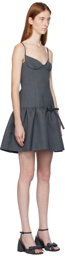 Shushu/Tong Gray Peplum Midi Dress