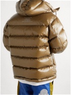 UNDERCOVER - Coated Quilted Hooded Shell Down Jacket - Brown