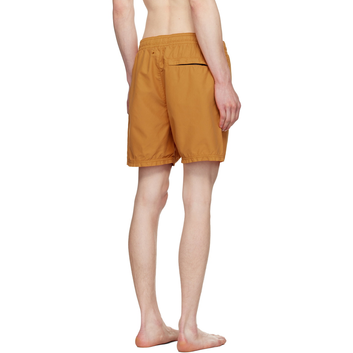 Stone Island Orange B100B09 Brushed Nylon Swim Shorts