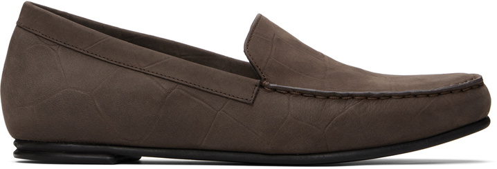Photo: Loulou de Saison Brown PESARO Soft Suede Loafers