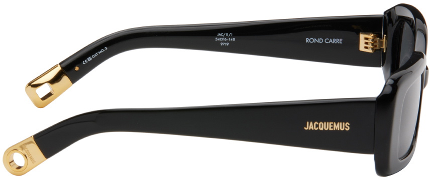 JACQUEMUS Black La Casa 'Les lunettes Rond Carré' Sunglasses