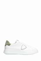 Philippe Model Temple Low Sneakers In White Leather